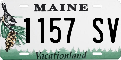 ME license plate 1157SV