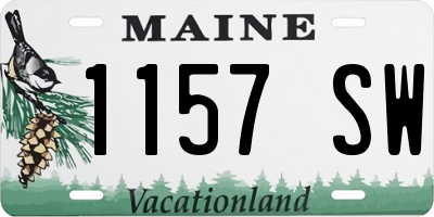 ME license plate 1157SW