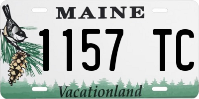 ME license plate 1157TC