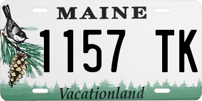 ME license plate 1157TK