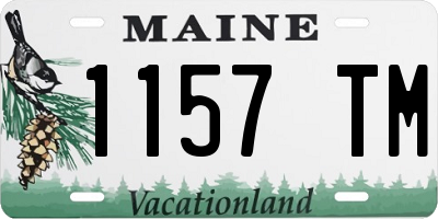 ME license plate 1157TM