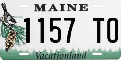 ME license plate 1157TO