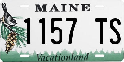 ME license plate 1157TS