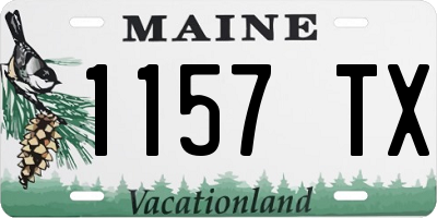 ME license plate 1157TX