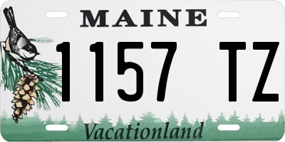 ME license plate 1157TZ