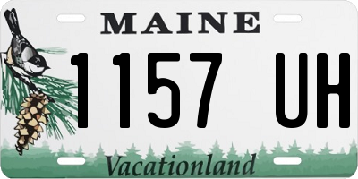 ME license plate 1157UH
