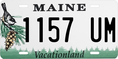 ME license plate 1157UM