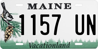 ME license plate 1157UN