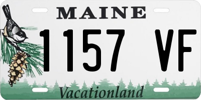 ME license plate 1157VF