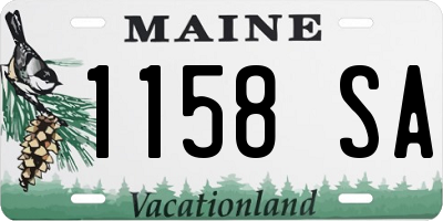 ME license plate 1158SA