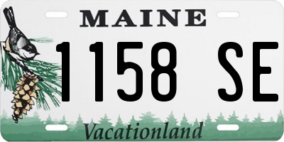 ME license plate 1158SE