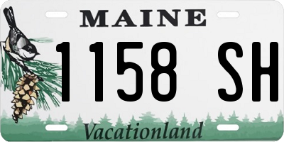 ME license plate 1158SH