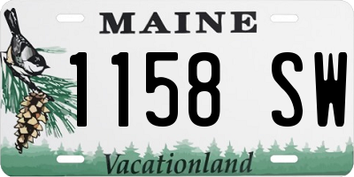 ME license plate 1158SW