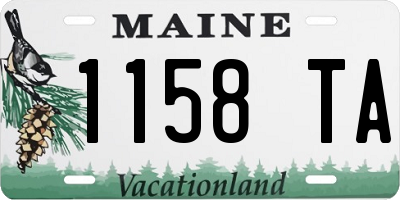 ME license plate 1158TA