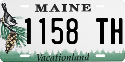 ME license plate 1158TH