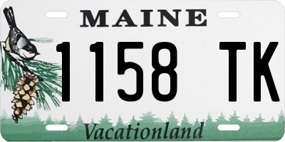 ME license plate 1158TK