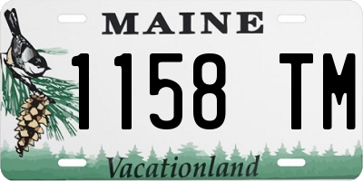ME license plate 1158TM