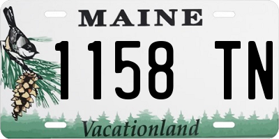 ME license plate 1158TN