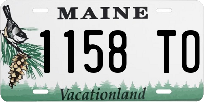 ME license plate 1158TO