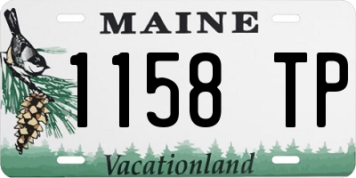 ME license plate 1158TP