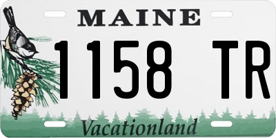 ME license plate 1158TR