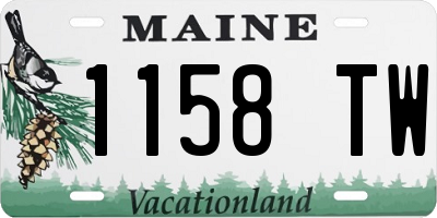 ME license plate 1158TW