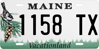 ME license plate 1158TX