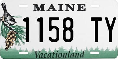 ME license plate 1158TY
