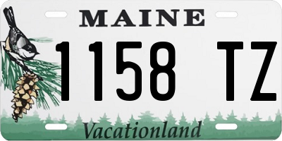 ME license plate 1158TZ