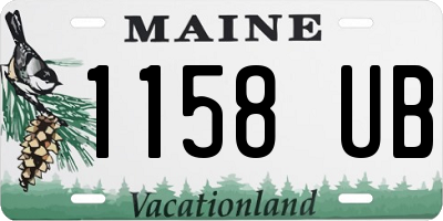 ME license plate 1158UB