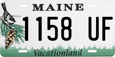 ME license plate 1158UF
