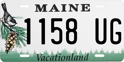 ME license plate 1158UG