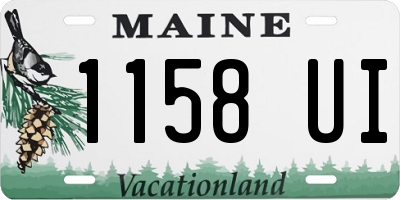 ME license plate 1158UI