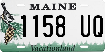 ME license plate 1158UQ