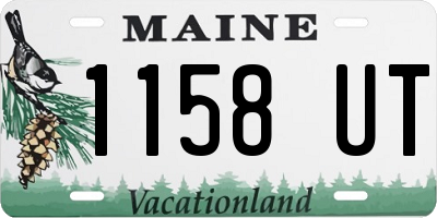 ME license plate 1158UT