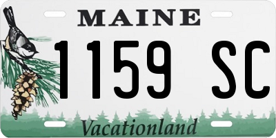 ME license plate 1159SC