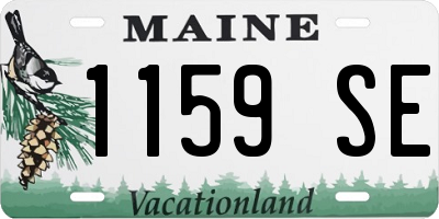 ME license plate 1159SE