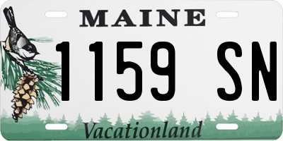 ME license plate 1159SN