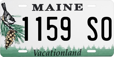 ME license plate 1159SO