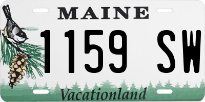 ME license plate 1159SW