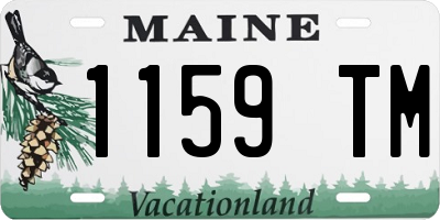 ME license plate 1159TM