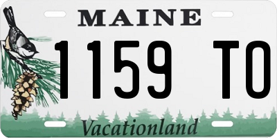 ME license plate 1159TO
