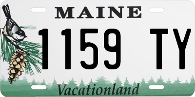 ME license plate 1159TY