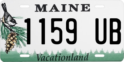ME license plate 1159UB
