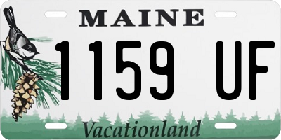 ME license plate 1159UF