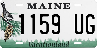 ME license plate 1159UG