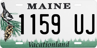 ME license plate 1159UJ
