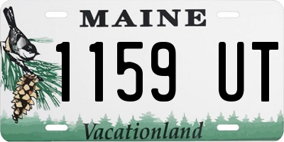 ME license plate 1159UT