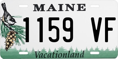 ME license plate 1159VF