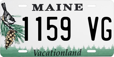 ME license plate 1159VG